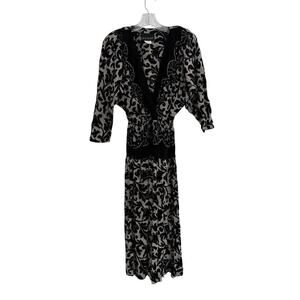 Vintage Phoebe Black and White Midi Dress